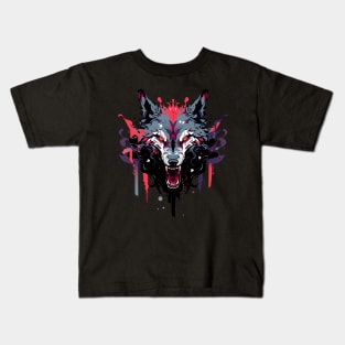 Howling at the Moon: Bloody Wolf Kids T-Shirt